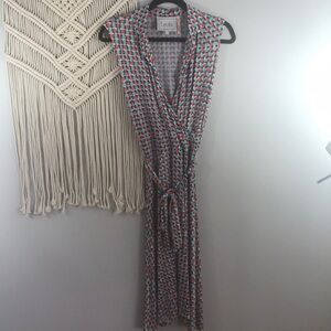 LEOTA FAUX WRAP STRETCH MATERNITY DRESS SMALL